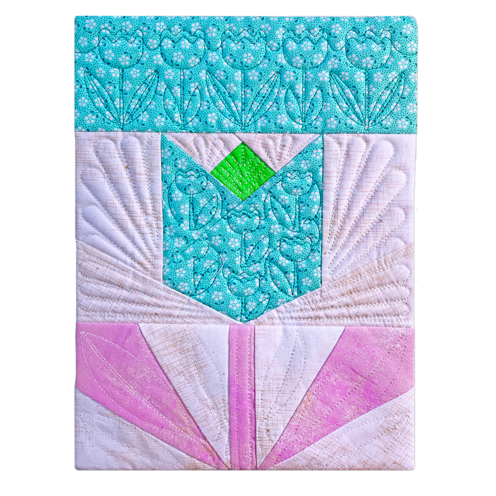 Tulip Mini Quilt Banners In the Hoop Machine Embroidery Design Set