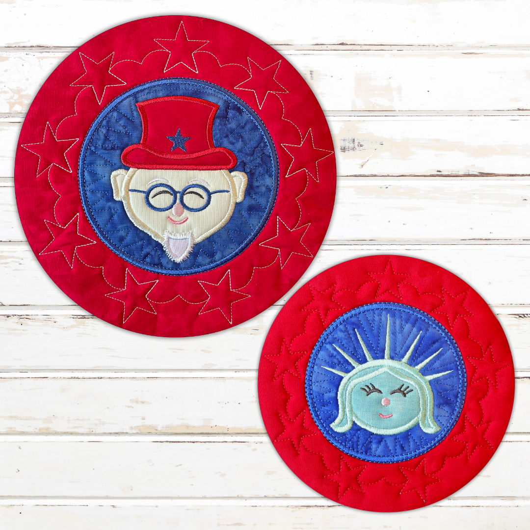 Fabulous 4th Multi Mats In the hoop Embroidery Design