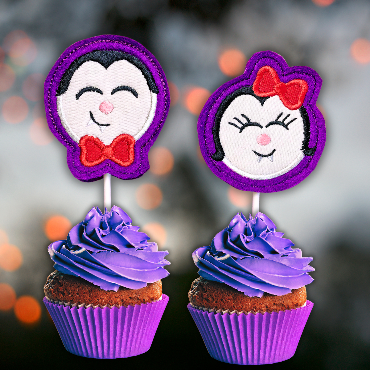 Vampire Lollipop, Pencil, and Cupcake Toppers In the Hoop