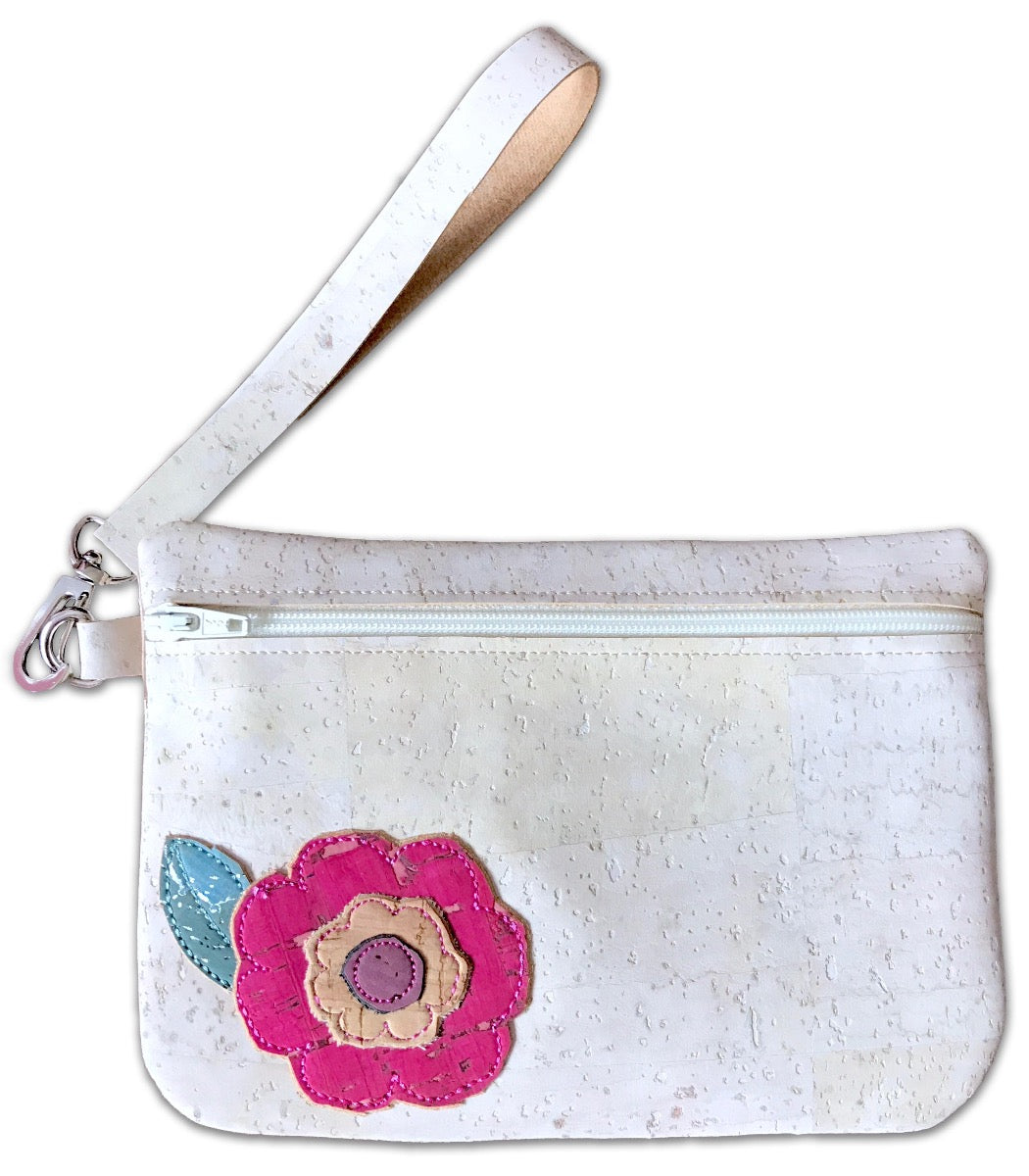 Cork Bloom Bags and Wristlets In the Hoop Embroidery