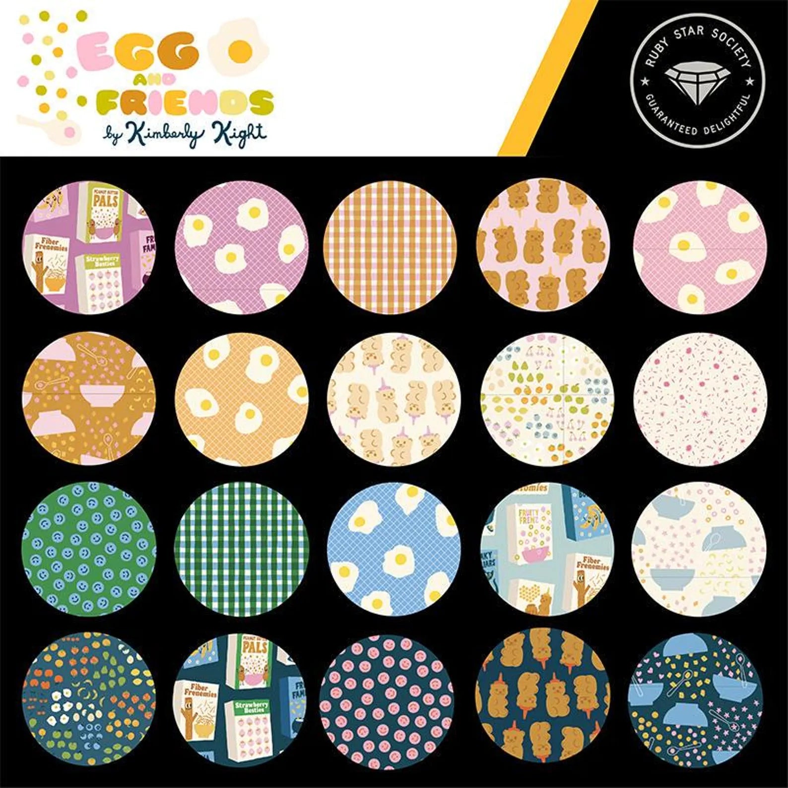 Egg and Friends Ruby Star Society Fat Quarter Bundle