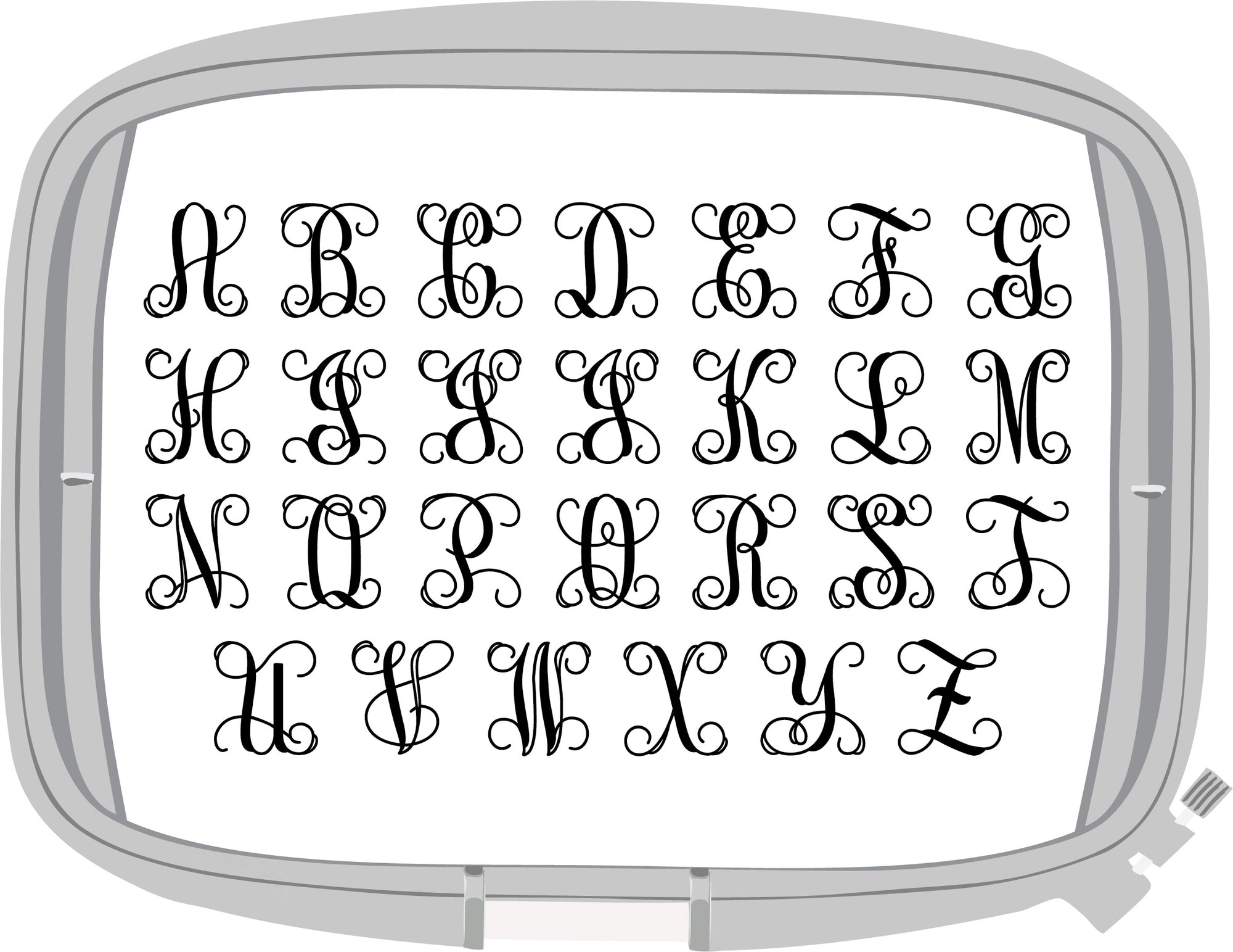 Lovely Letters Design In the Hoop Machine Embroidery Design Set