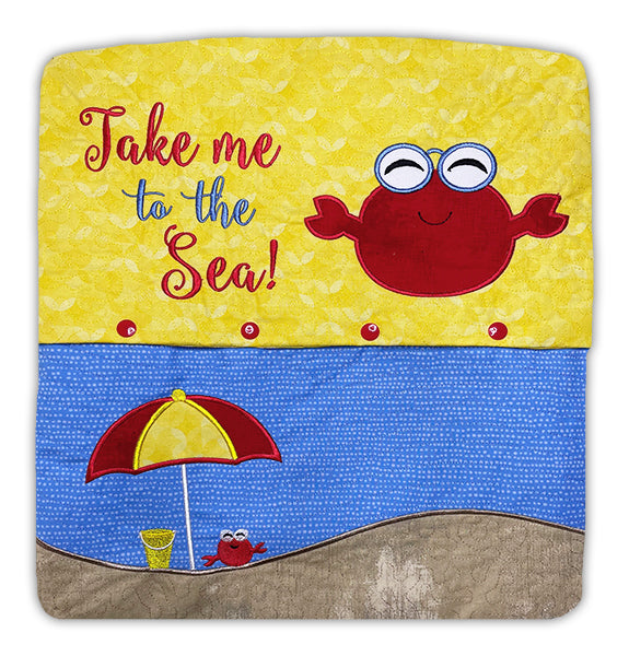 Seaside Sweeties Crab Boy & Girl Pillow In the Hoop Machine Embroidery Designs Download