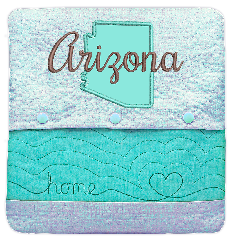 State of Mine Pillows In the Hoop Machine Embroidery Designs