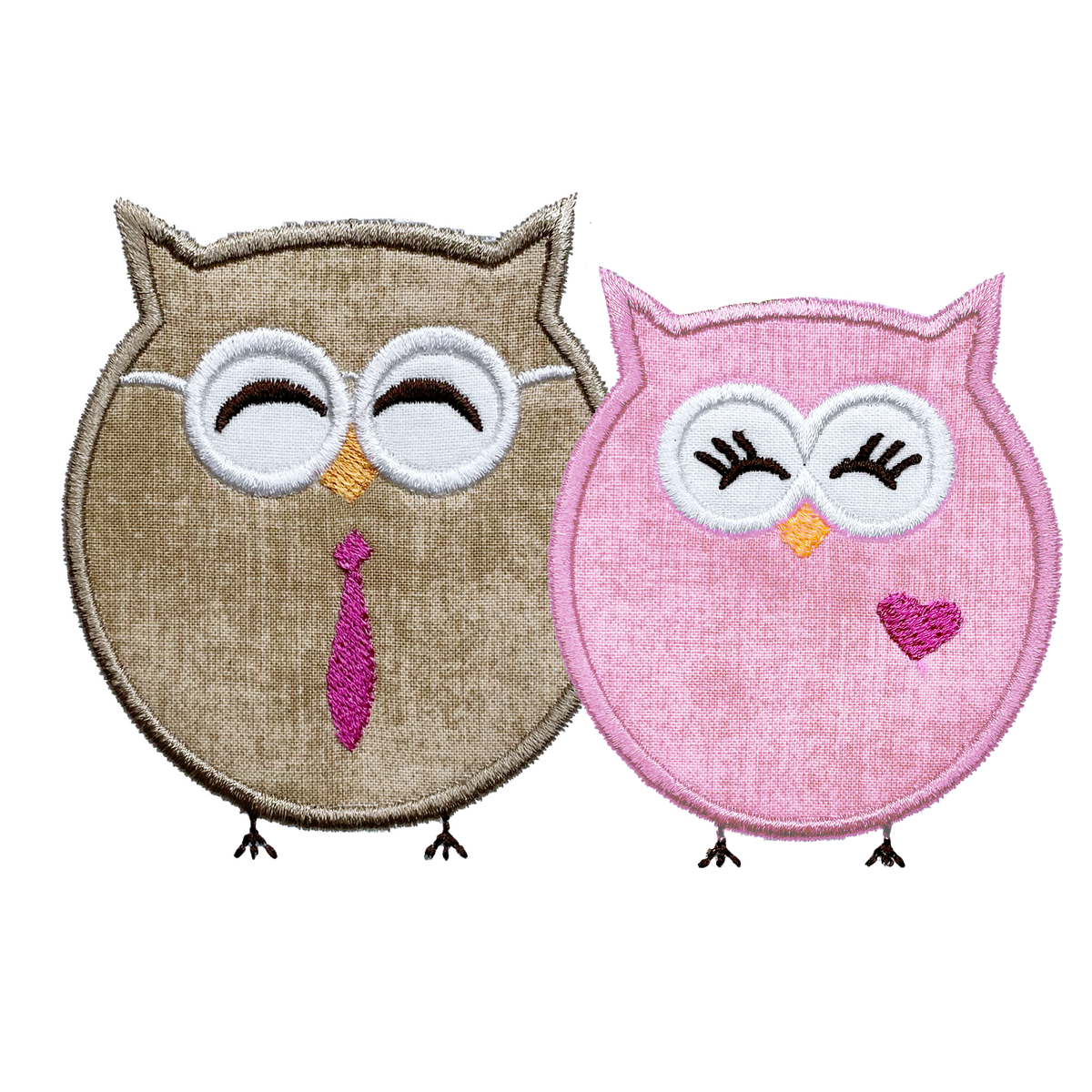Valentine Owl Applique Set