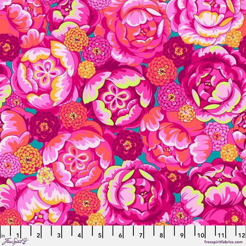 Free Spirit Belle Epoch Bourgeous Bloom Magenta: 1 Yard Cut