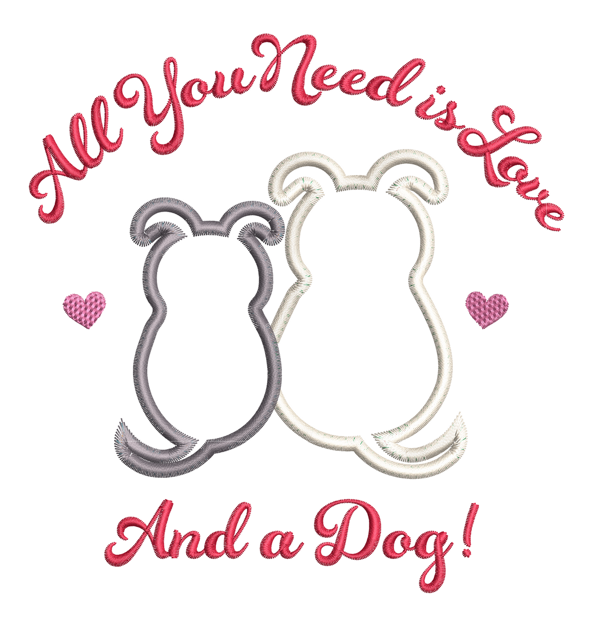 All You Need is a Love (and a Dog) Applique