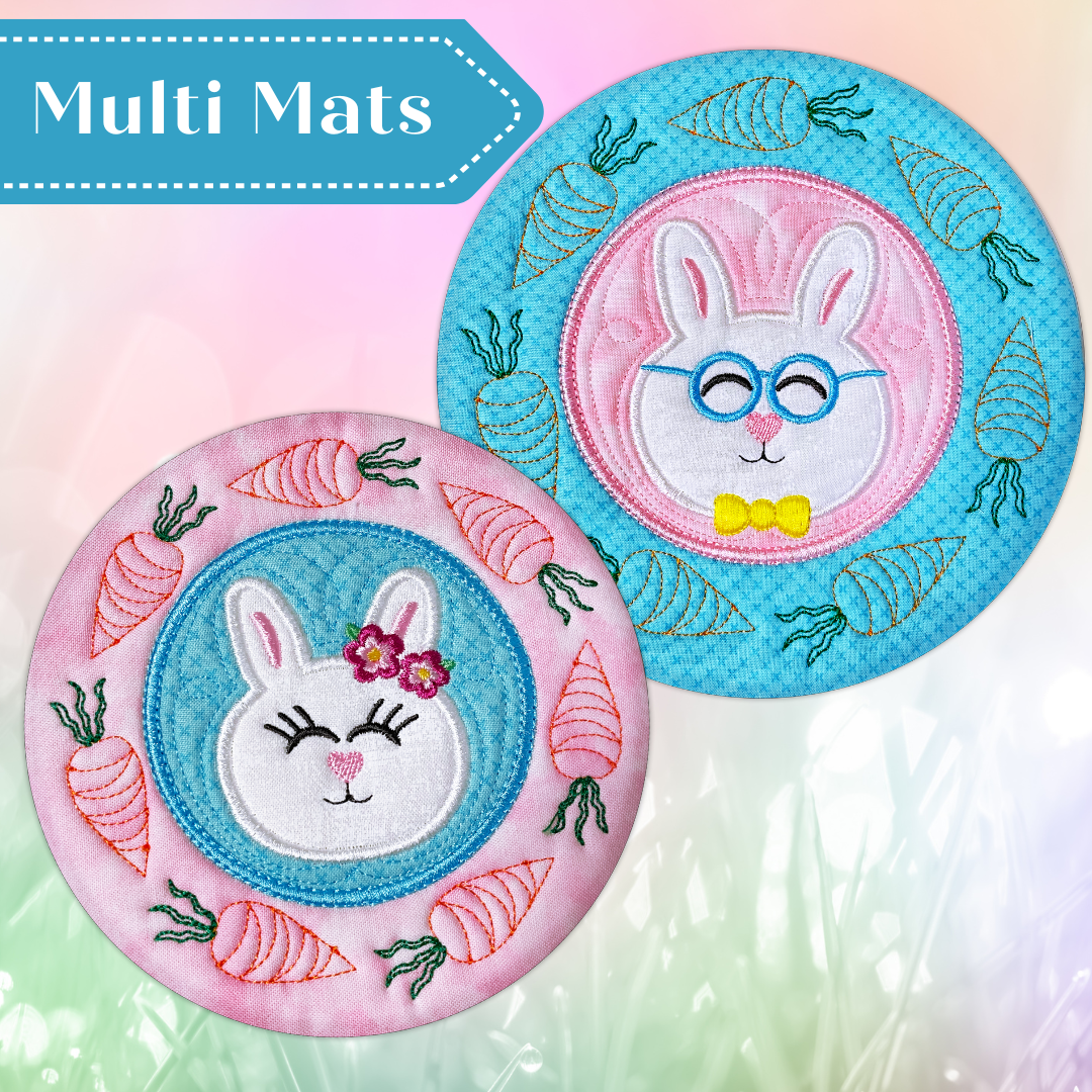 Easter Multi Mats In the hoop Machine Embroidery Design