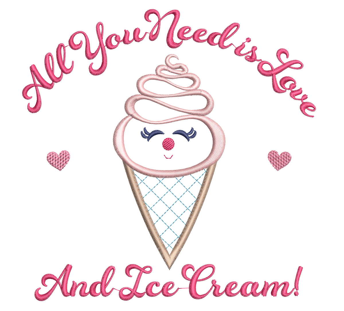 All You Need is Ice Cream Applique Set