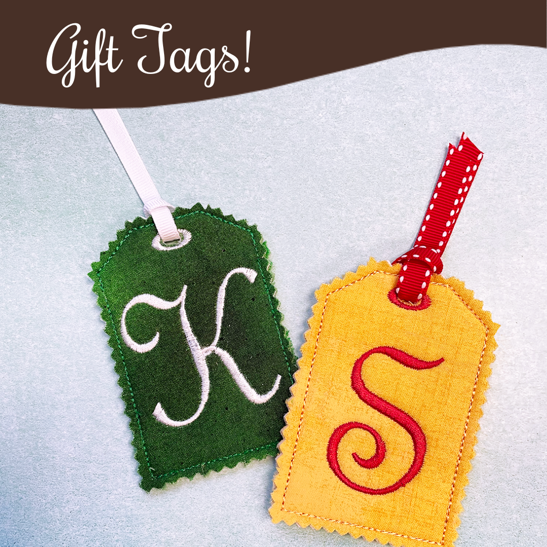 Monogrammed Gift Tags-Gift Card Holders