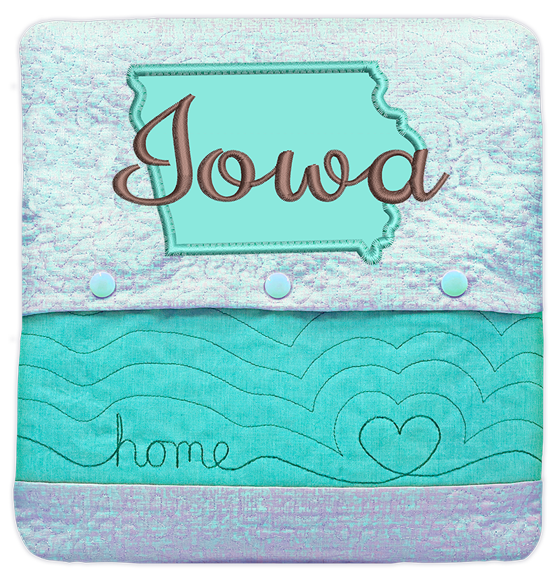 State of Mine Pillows In the Hoop Machine Embroidery Designs