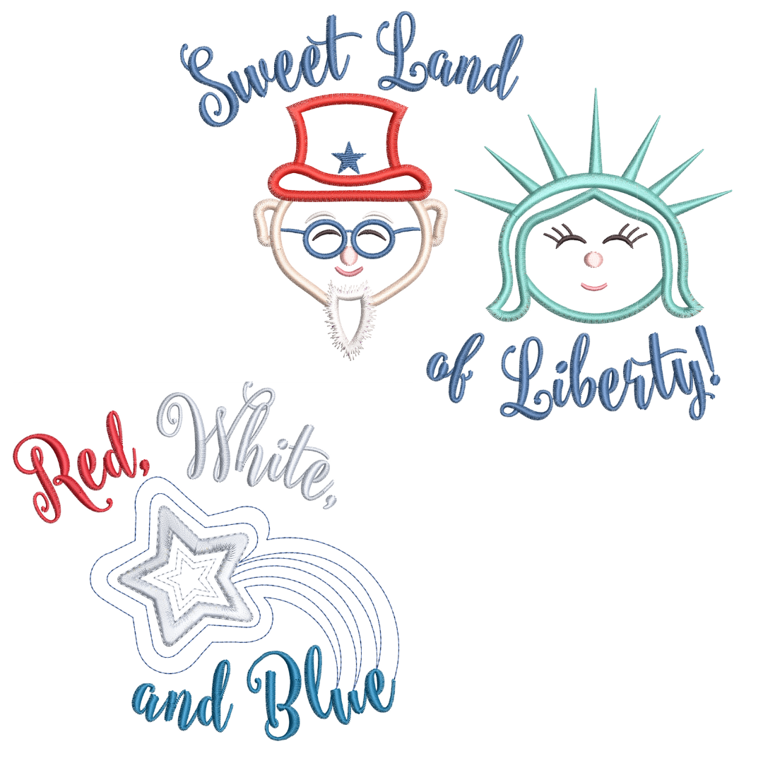 Sweet Land of Liberty VIP Applique Set 6/22