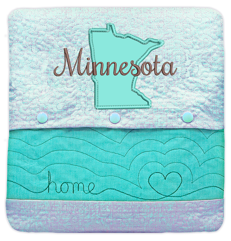 State of Mine Pillows In the Hoop Machine Embroidery Designs