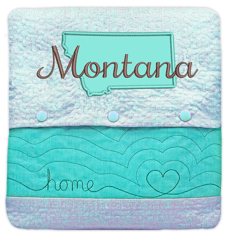 State of Mine Pillows In the Hoop Machine Embroidery Designs