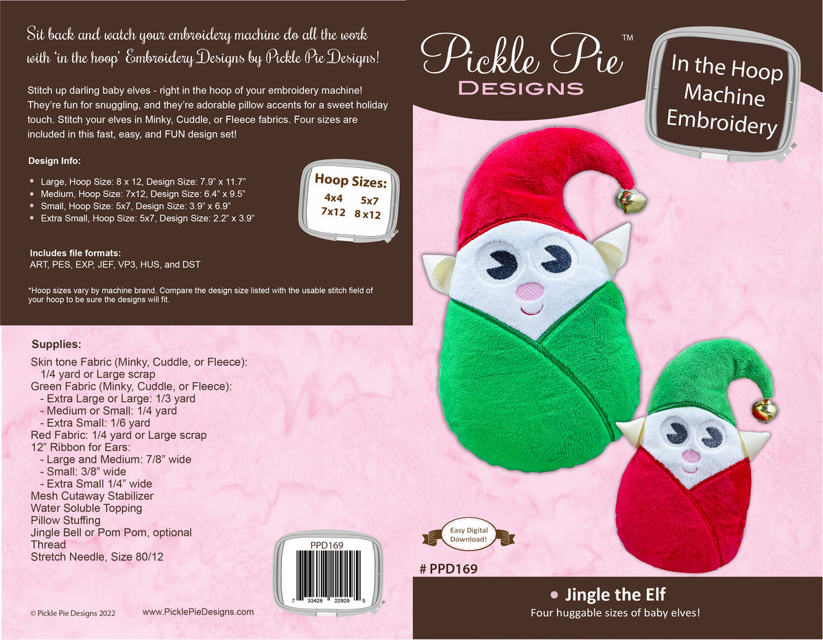 Dealer Only - Jingle the Baby Christmas Elf In the Hoop Design