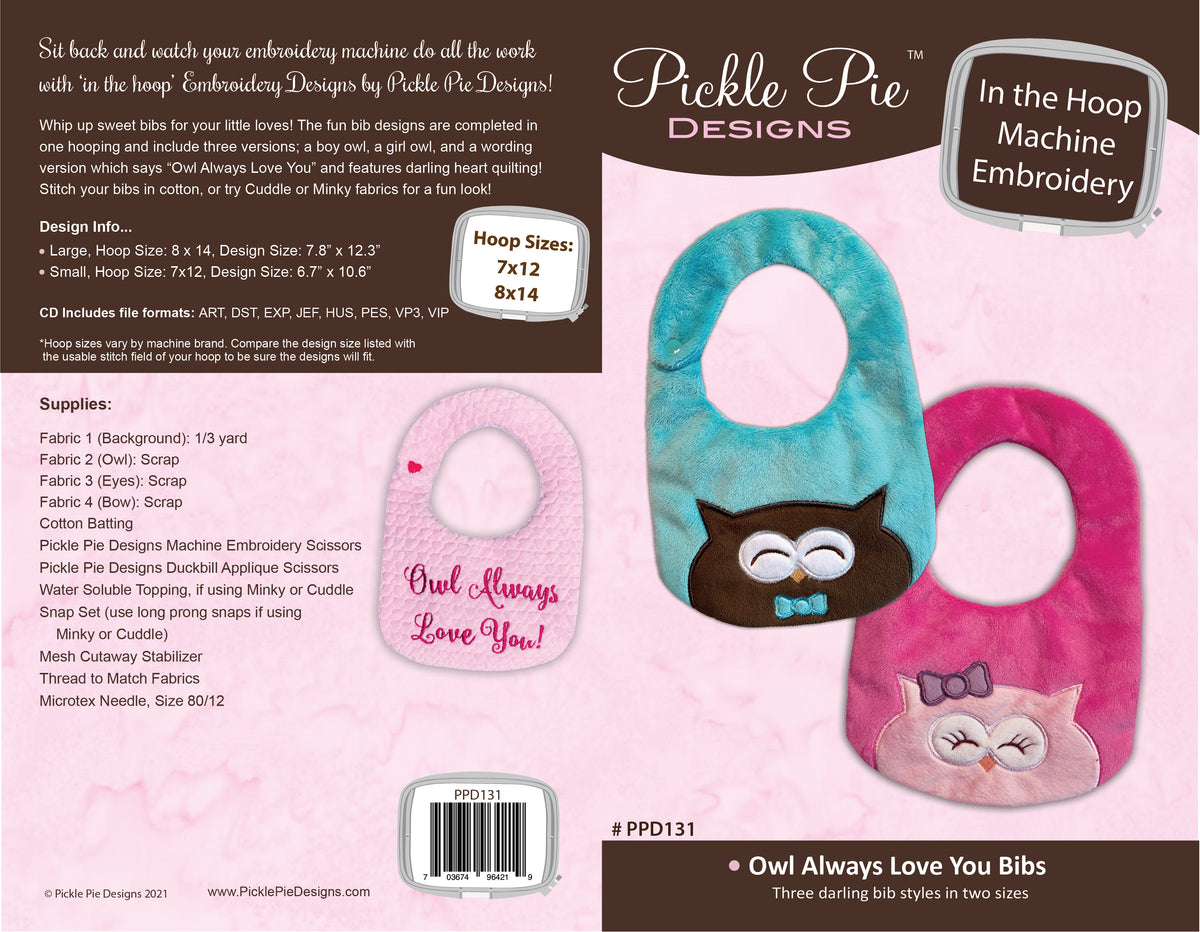 Dealer Only - Owl Baby Bibs Design