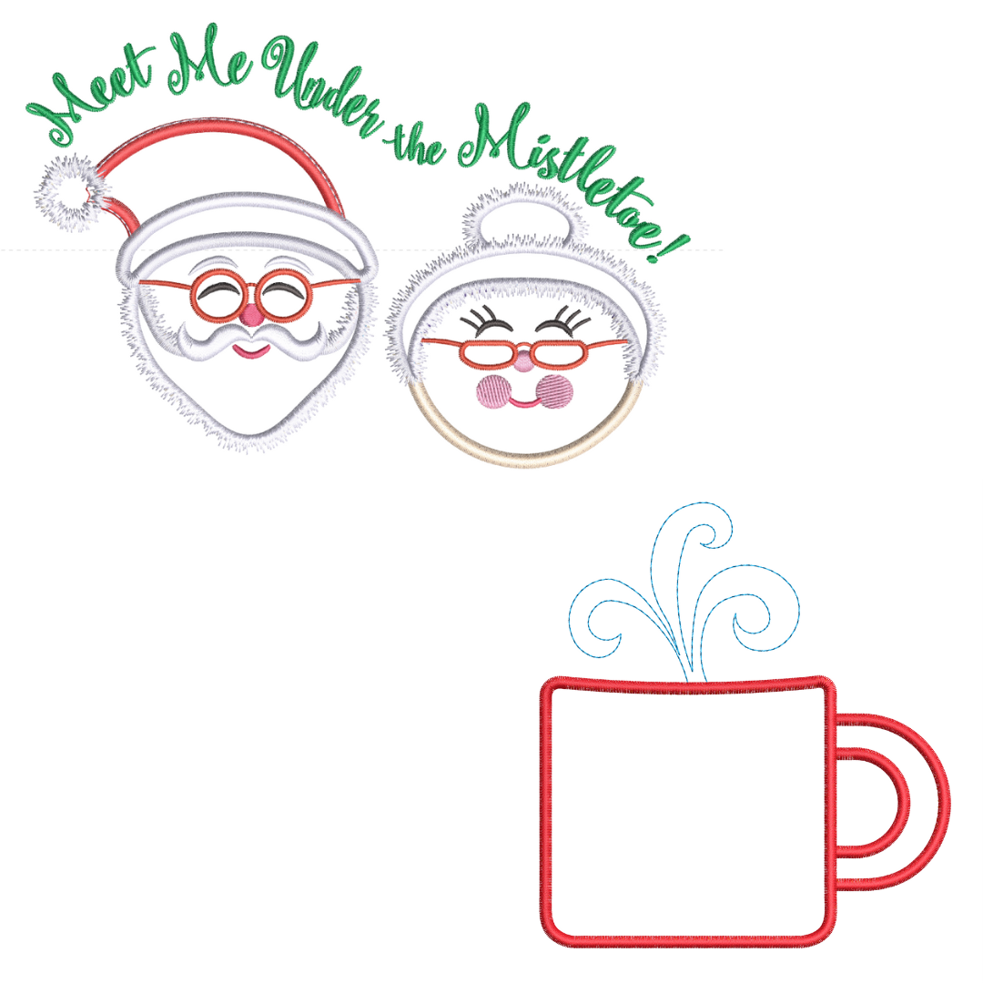 Under the Mistletoe and Hot Cocoa VIP Applique Set 11/22
