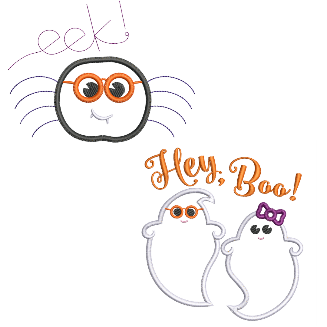 Hey Boo &amp; Spider VIP Applique Set 9/22