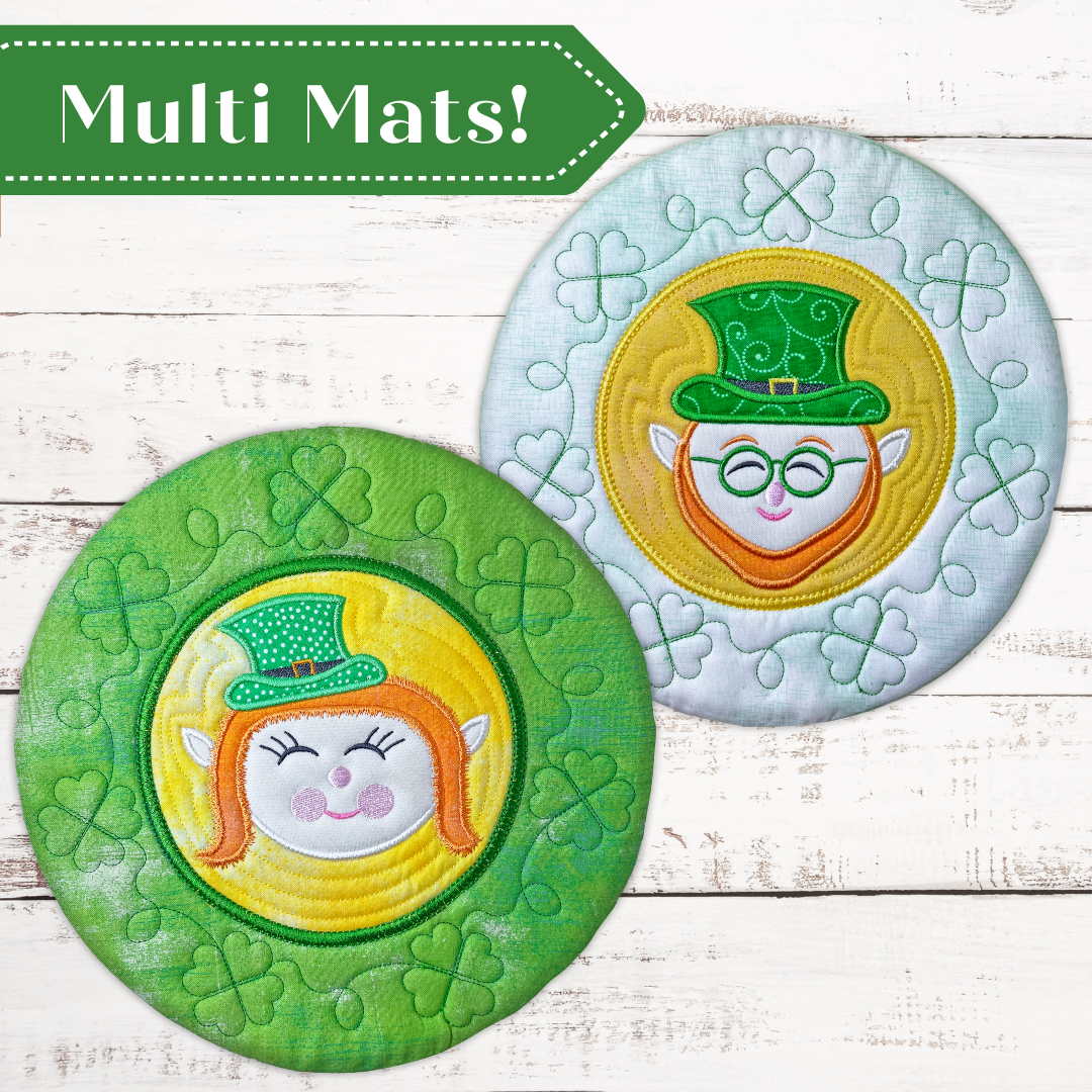 Leprechaun Multi Mats In the Hoop Embroidery Designs