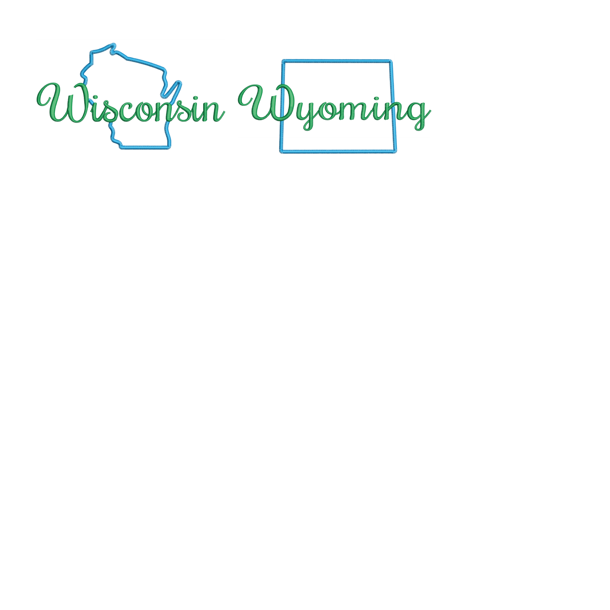 HUGE State of Mine Machine Embroidery Applique Set