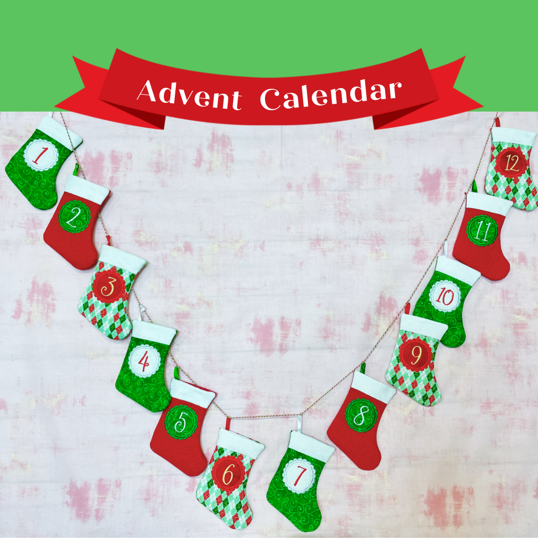 Sweet Little Stockings Advent Calendar In The Hoop Machine Embroidery -  PicklePie Designs