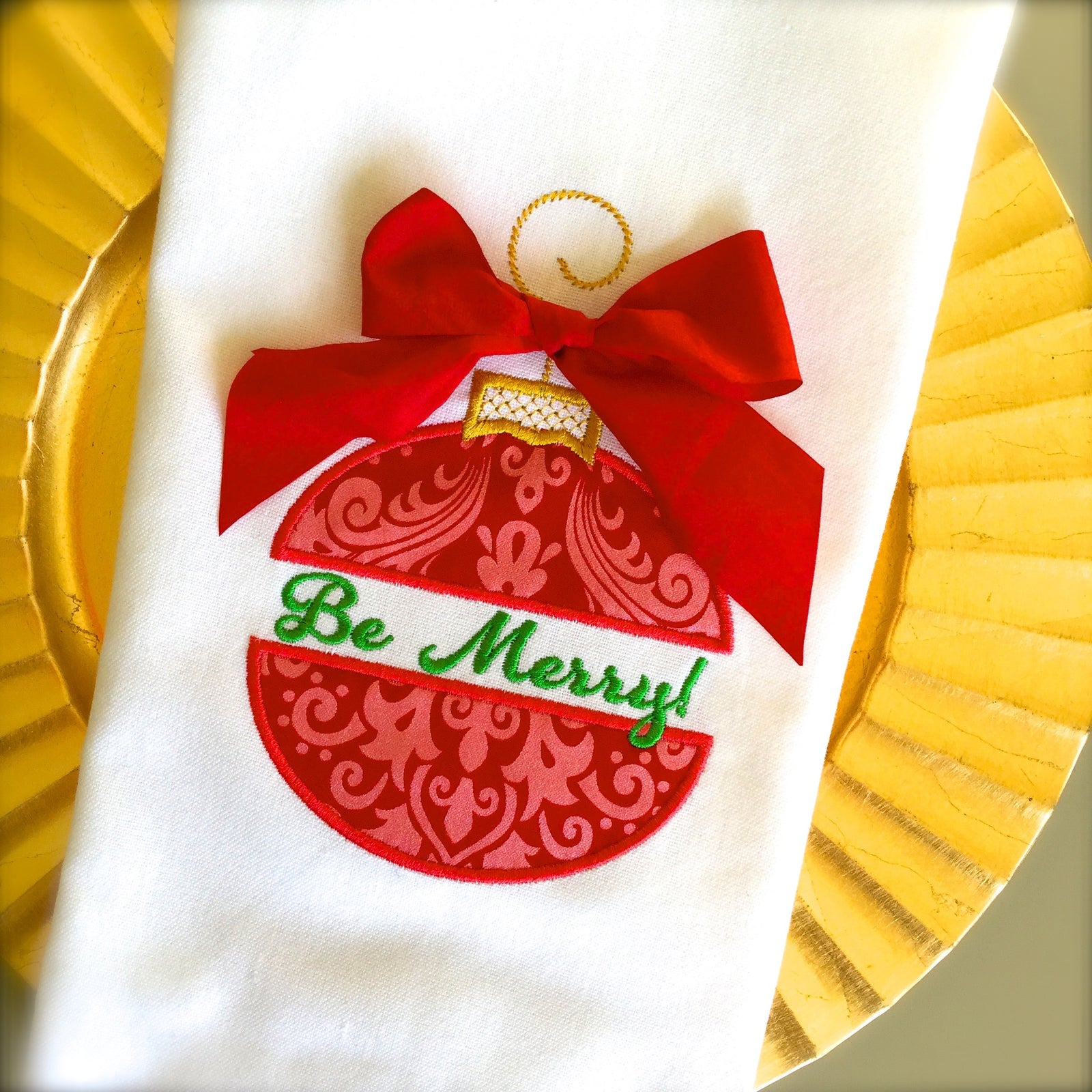 Split Ornament Applique machine embroidery design set