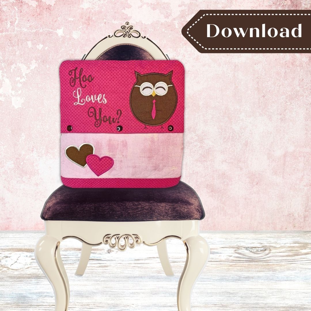 Owl Pillow In the Hoop Machine Embroidery - PicklePie Designs, image size:1080x1080