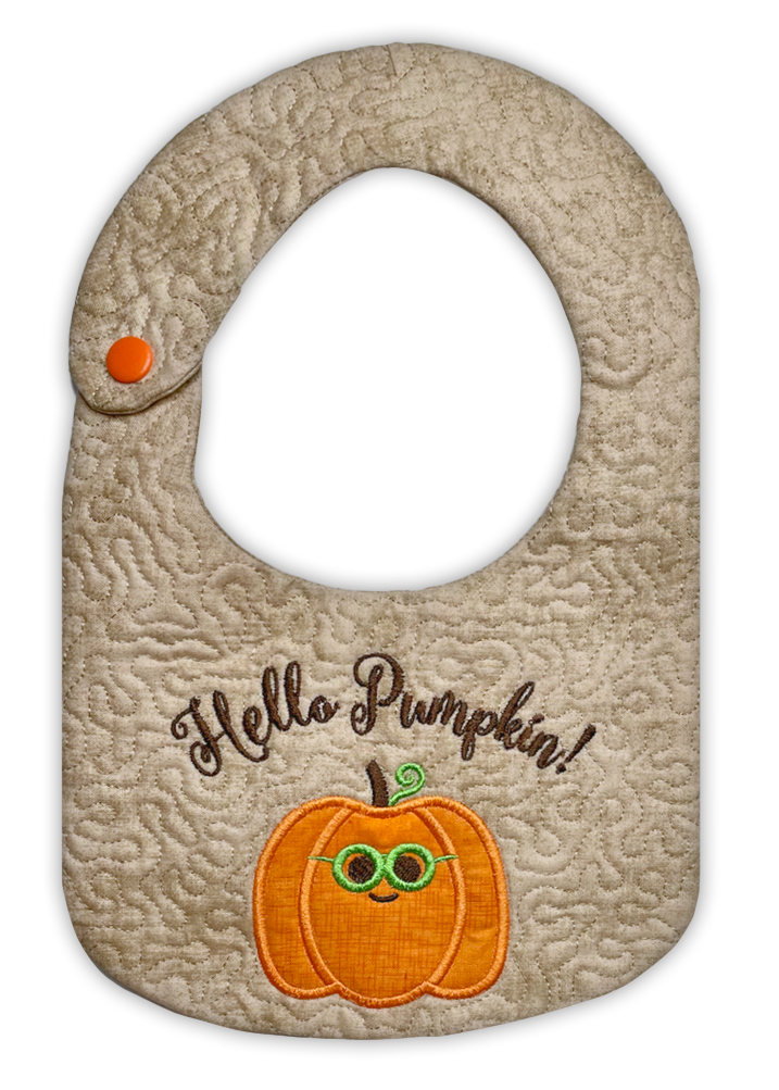 Hello Pumpkin Bibs In the Hoop
