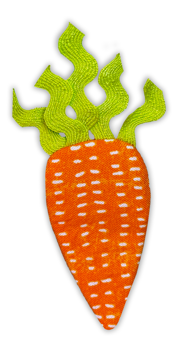 Easter Bunny and Carrot Pin Pals In the Hoop Machine Embroidery Design Set