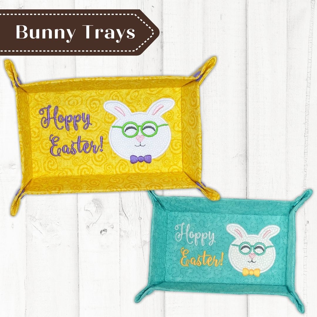 Santa Trinket Trays In the Hoop Machine Embroidery Design