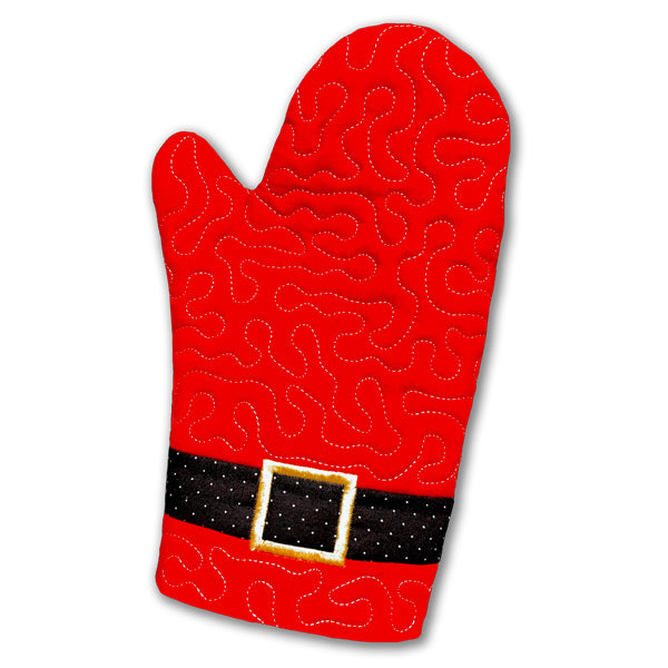 Santa Oven Mitts &#39;In the Hoop&#39; Machine Embroidery Design