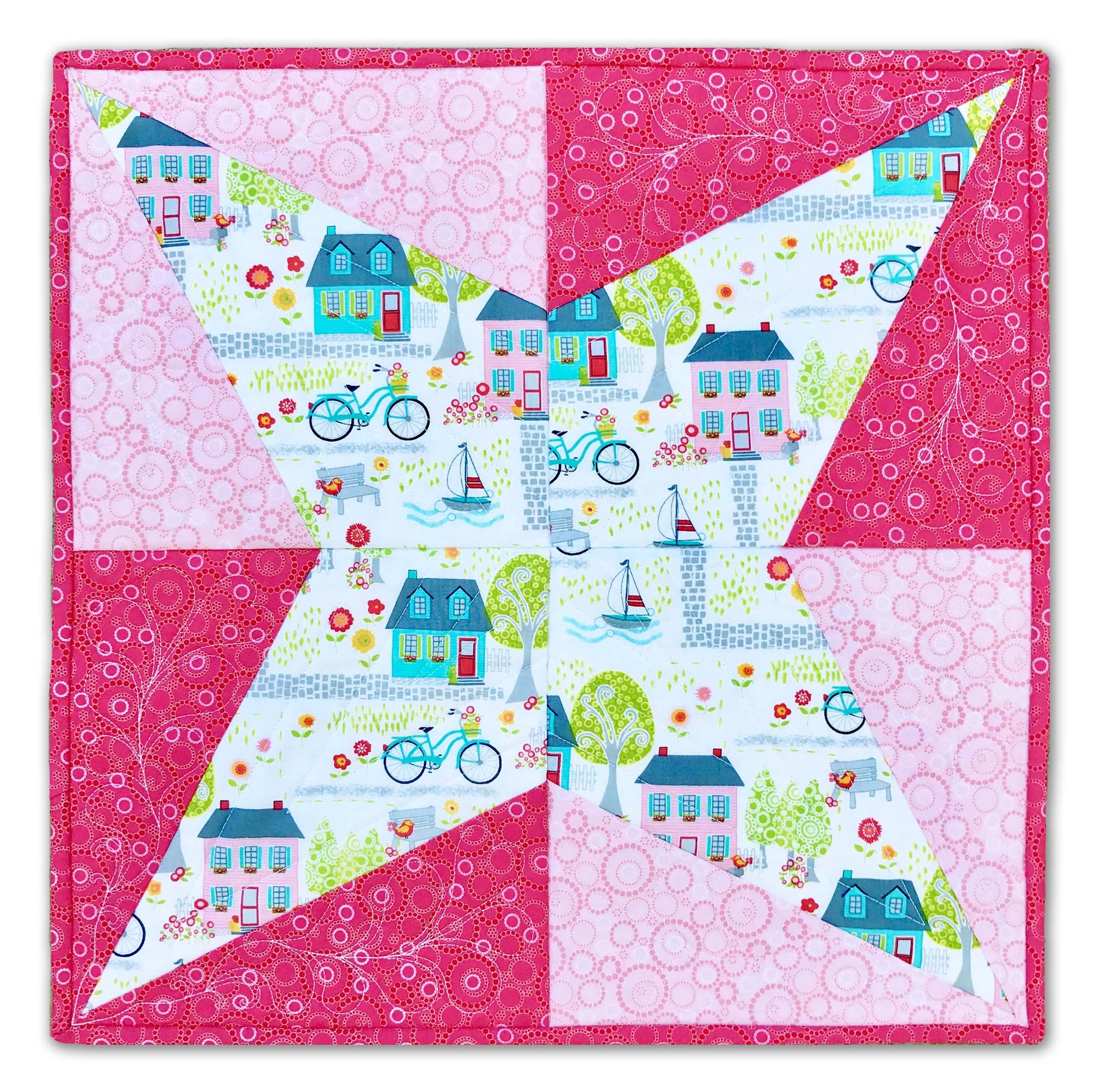 Kite Quilt In the Hoop Embroidery Design Set