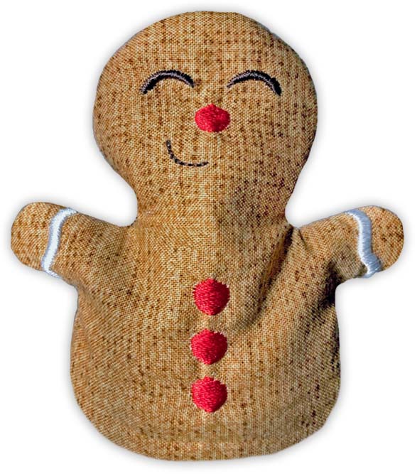 Gingerbread Hand Warmer In the Hoop Machine Embroidery Design