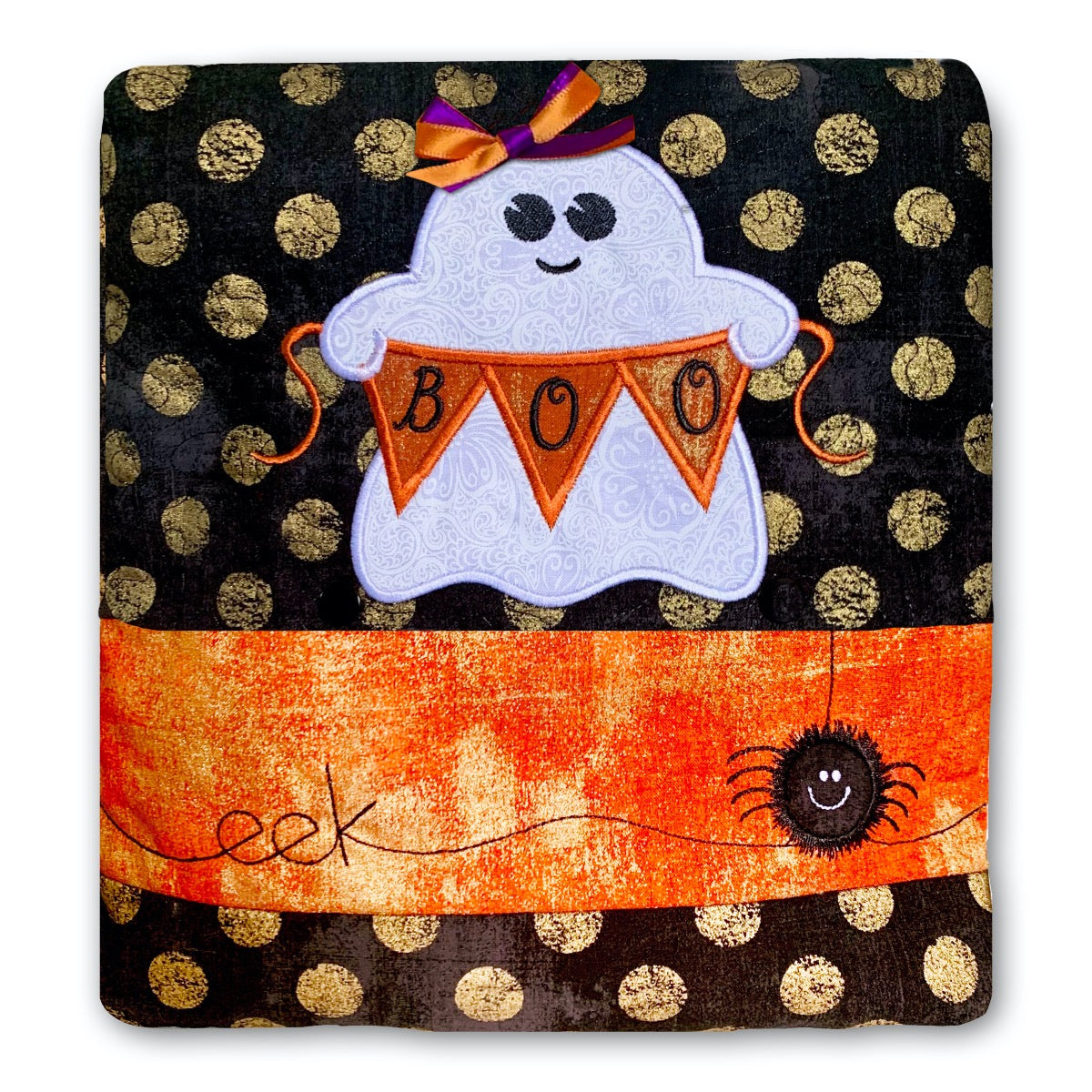 Boo Pillows In the Hoop Machine Embroidery Design Set