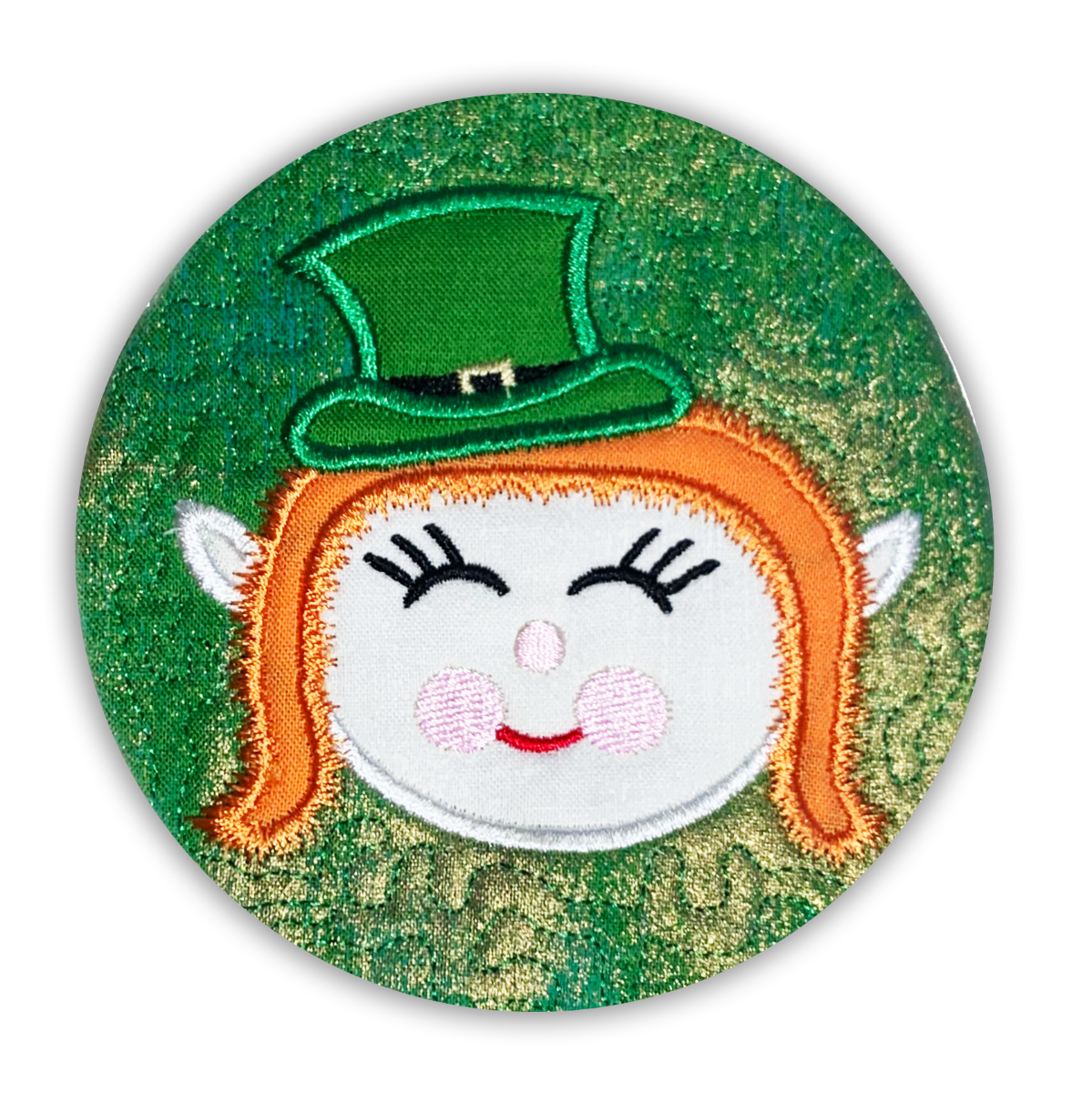 Leprechaun Boy and Girl Coasters In the Hoop Design