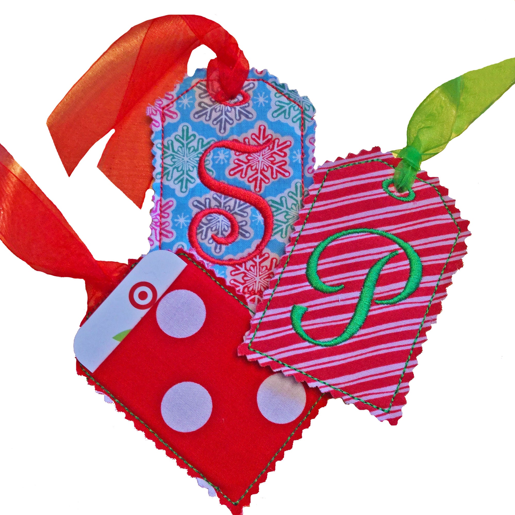 Monogrammed Gift Tags and Gift Card Holders In the Hoop Machine Embroidery