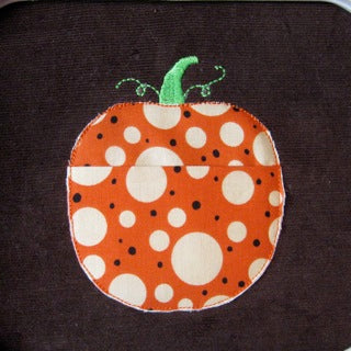 Monogram Pumpkin Applique In the Hoop Design