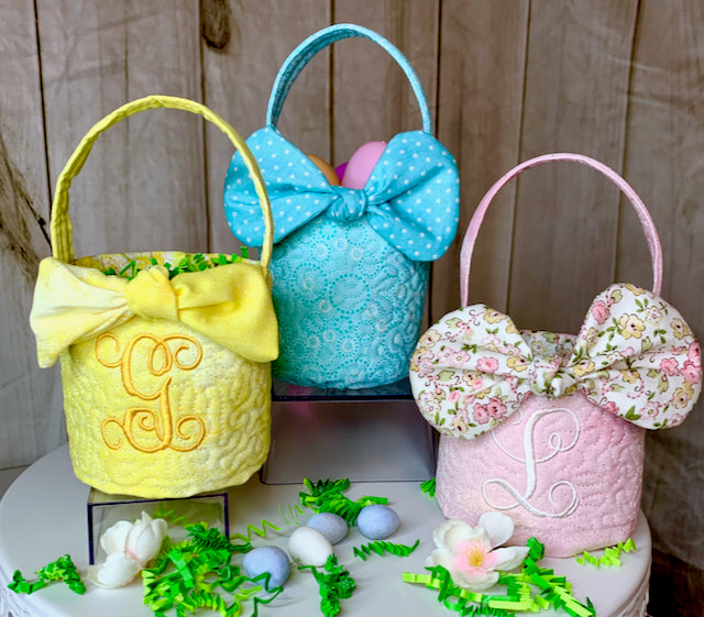 Bitty Baskets In the Hoop Machine Embroidery Design Set