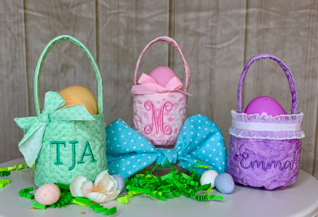 Bitty Baskets In the Hoop Machine Embroidery Design Set