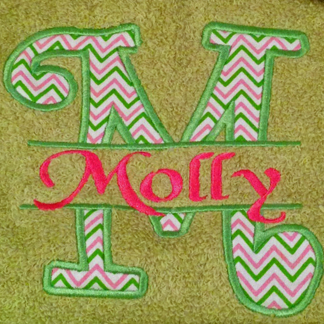 Curlz Split Applique Alphabet Set