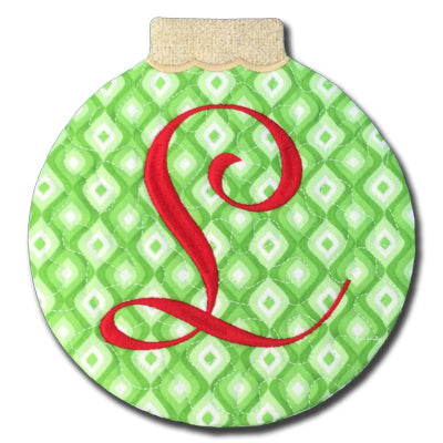 Monogrammed Christmas Ornament Mug Rugs