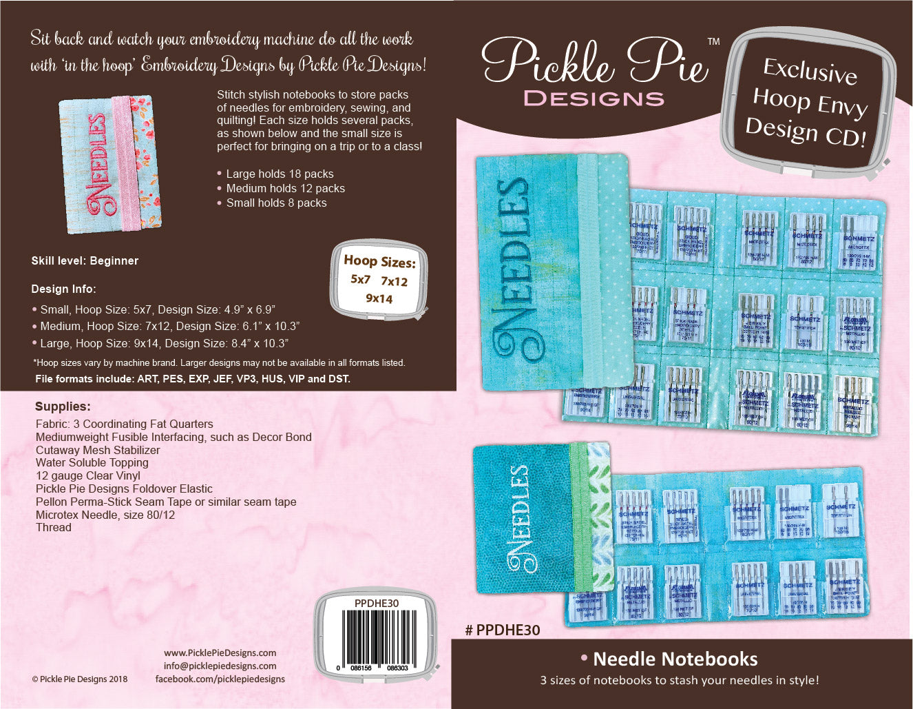 Needle Notebooks August 2018 Hoop Envy CD