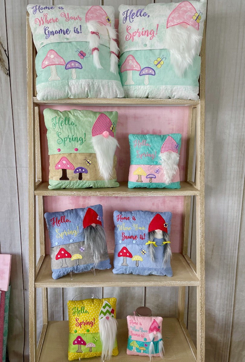 Gnome Boy & Girl Pillow In the Hoop Machine Embroidery Designs