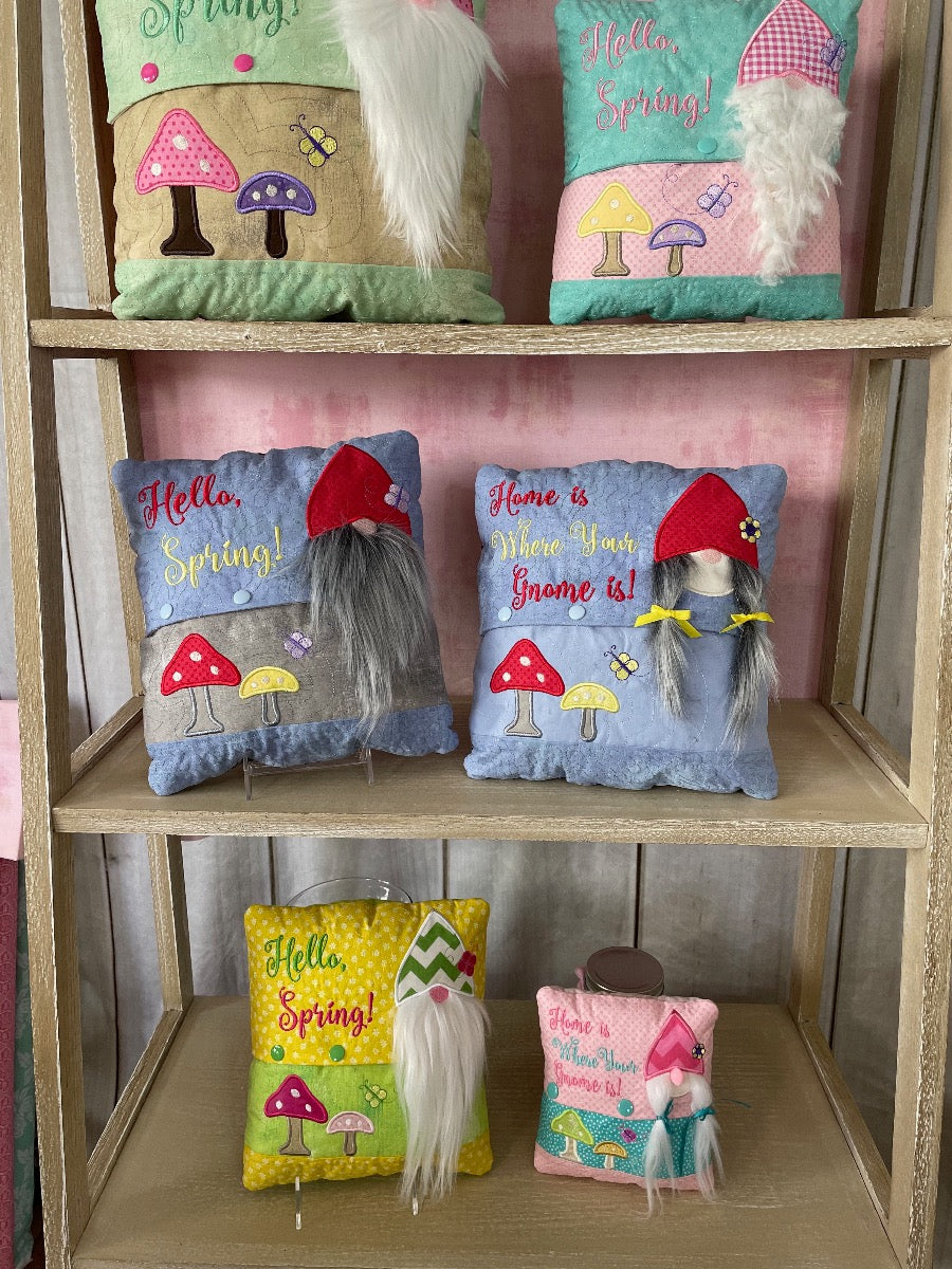 Gnome Boy & Girl Pillow In the Hoop Machine Embroidery Designs