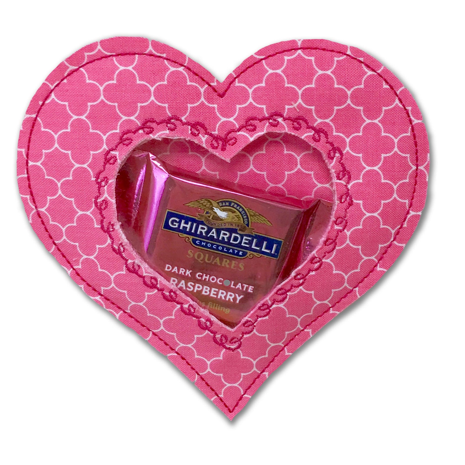 Heart Valentine Candy Cutie In the Hoop Machine Embroidery Design