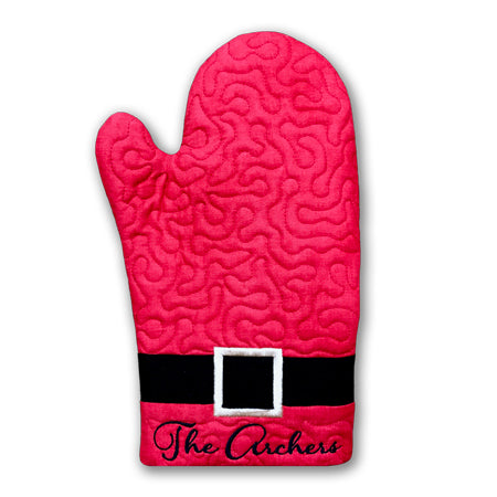 Santa Oven Mitts 'In the Hoop' Machine Embroidery Design