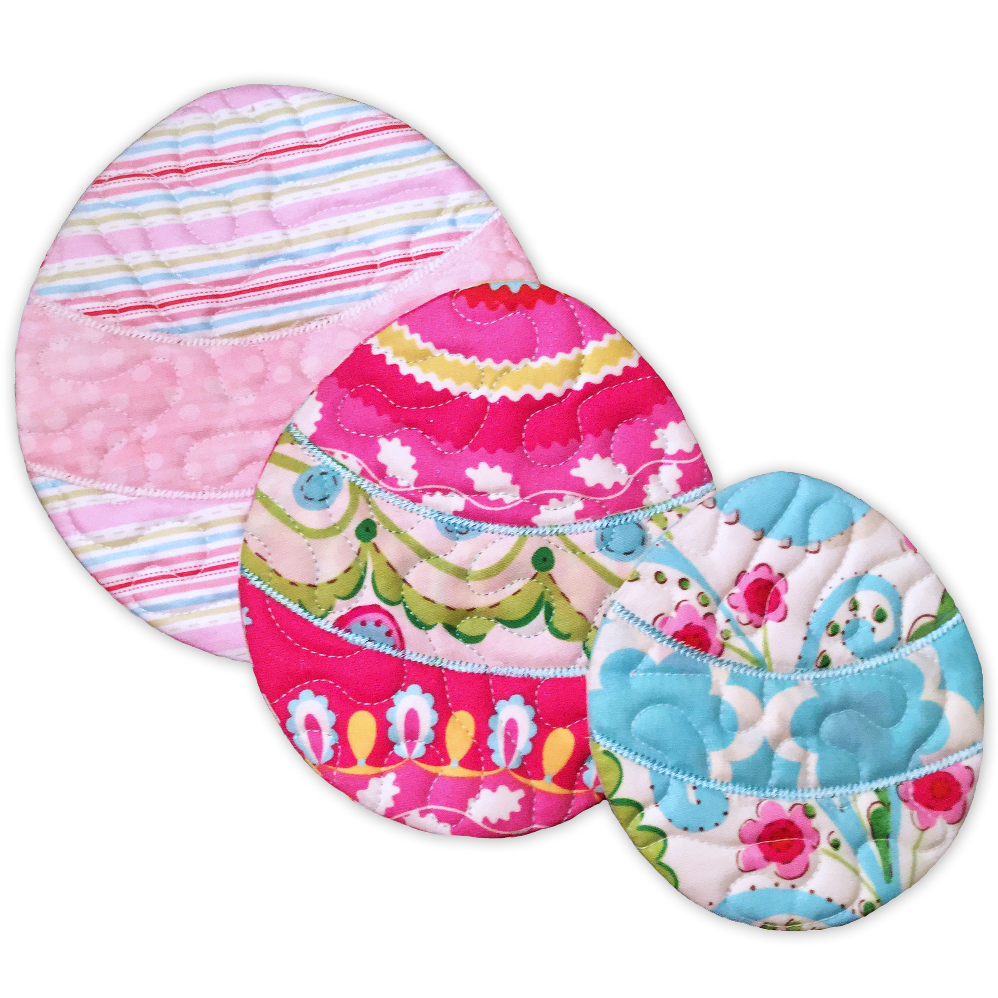 Easter Egg Hot Pads & Mug Rugs In the Hoop
