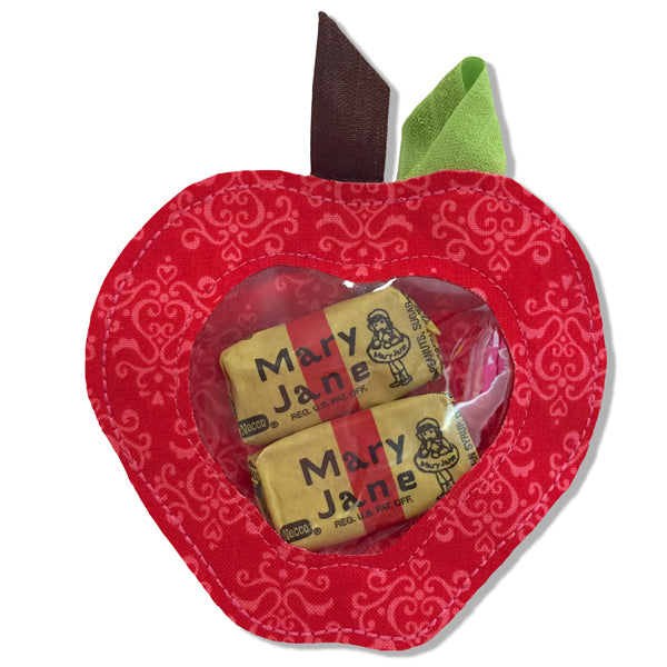 Apple & Pencil Candy Cuties In the Hoop Embroidery Design Set