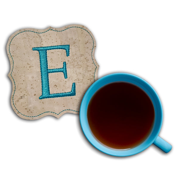 Monogrammed Cork Coasters